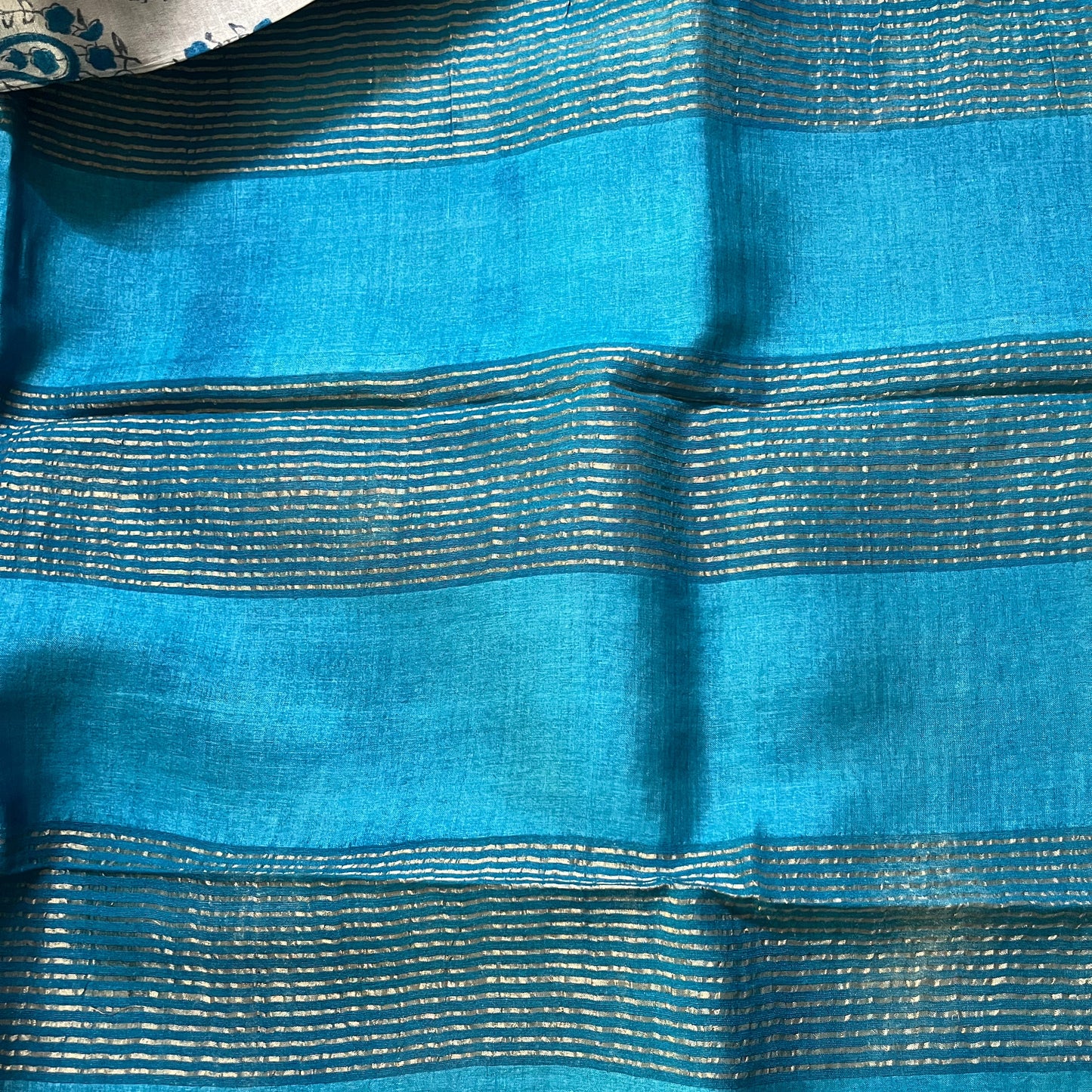 Steel Grey Tussar Silk Saree - Mango Motif