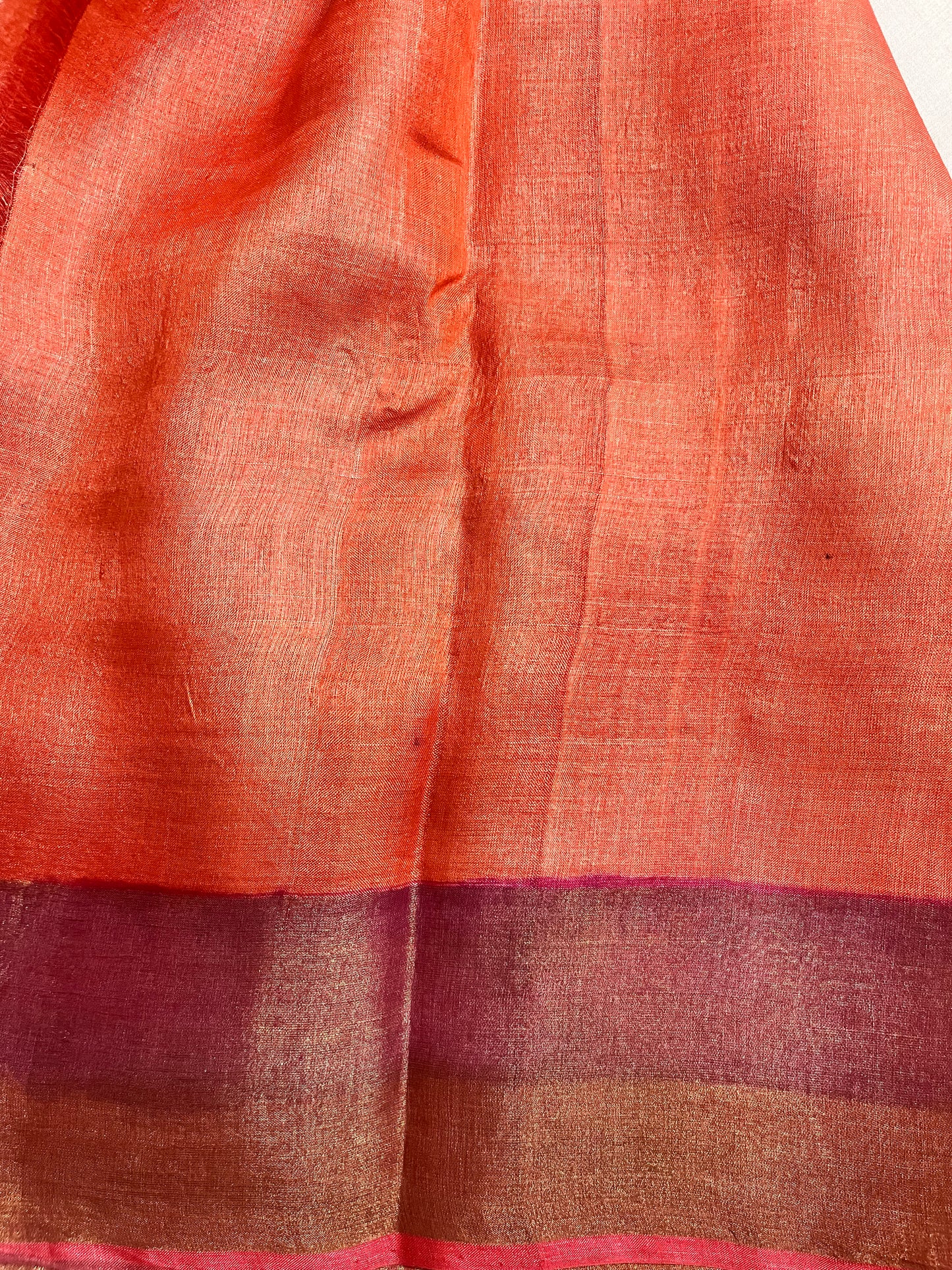 Mudita -Beige Multicolored Pure Tussar Silk Saree
