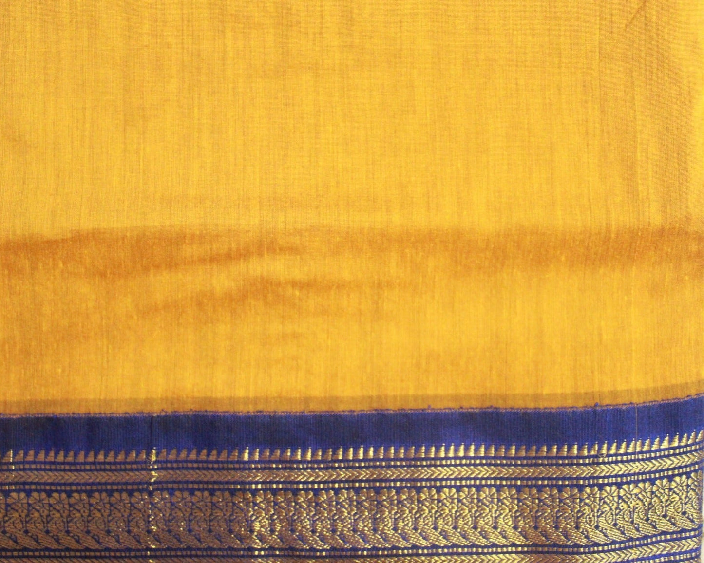 KALYANI - Mustard Yellow Pure Cotton Saree