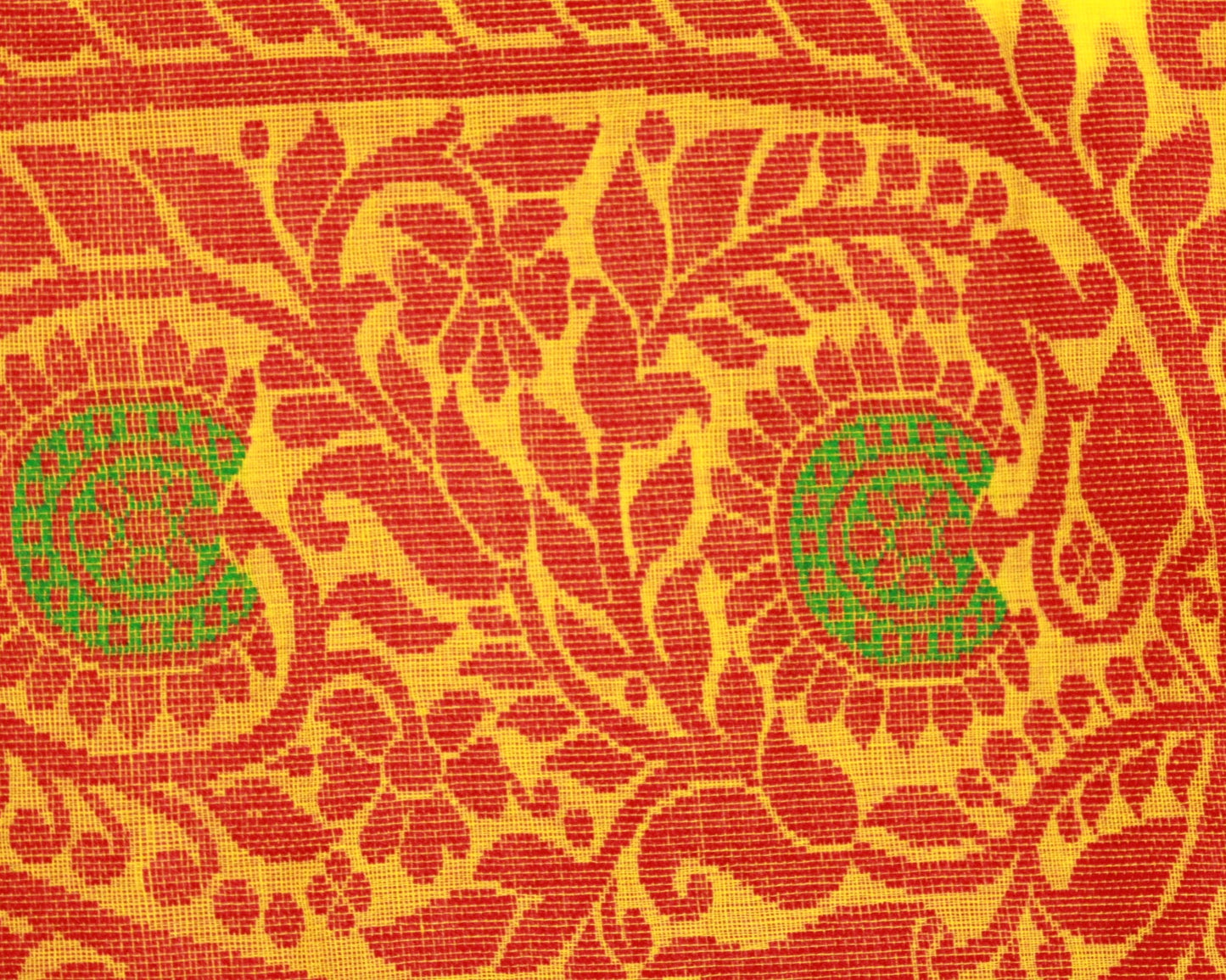HANSA - Yellow Pure Cotton Baluchari Saree