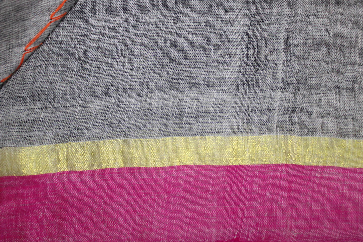 SITARA - Grey Pure Linen Jamdani Saree