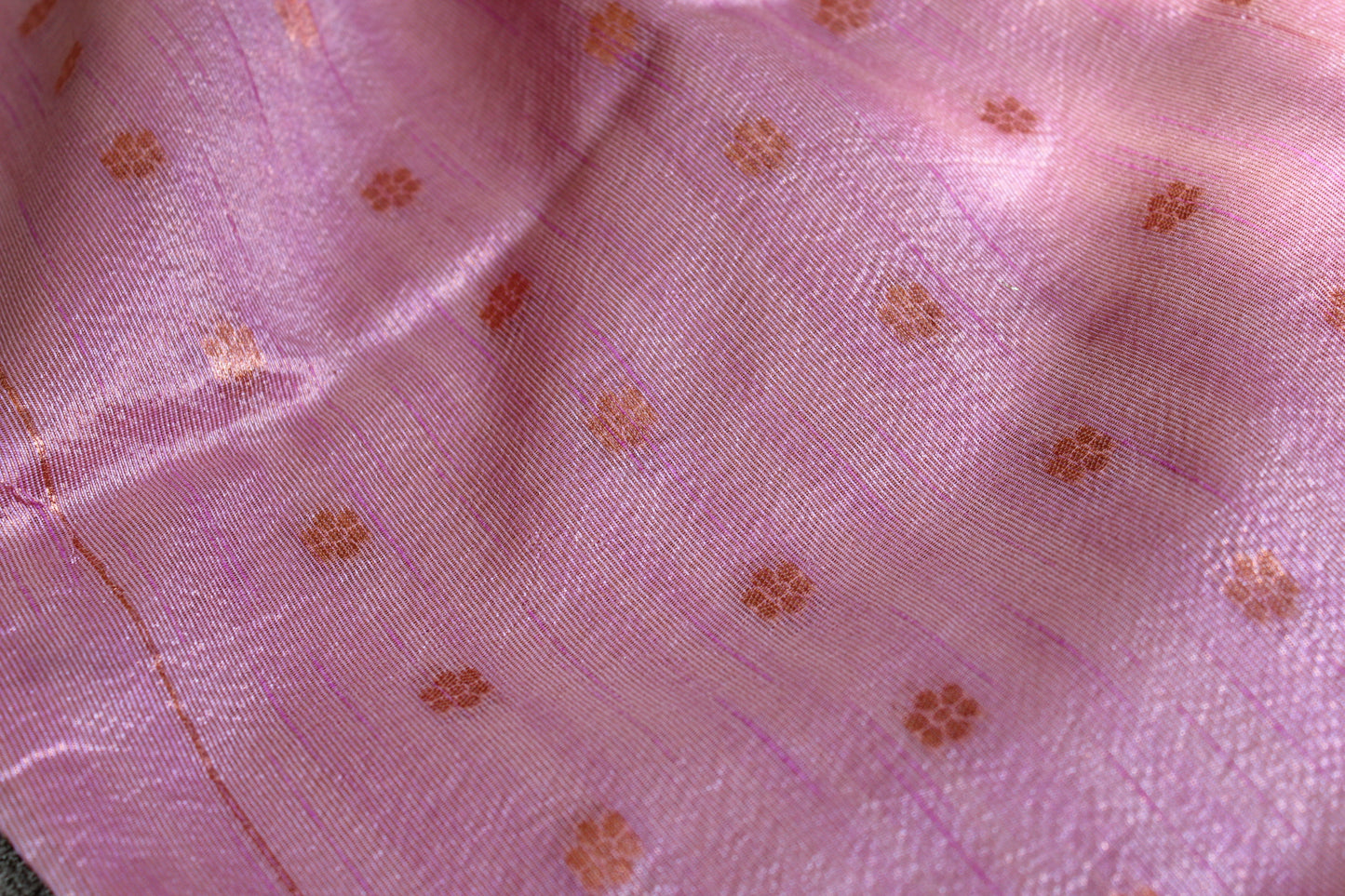 Onion Pink Tissue Organza Saree