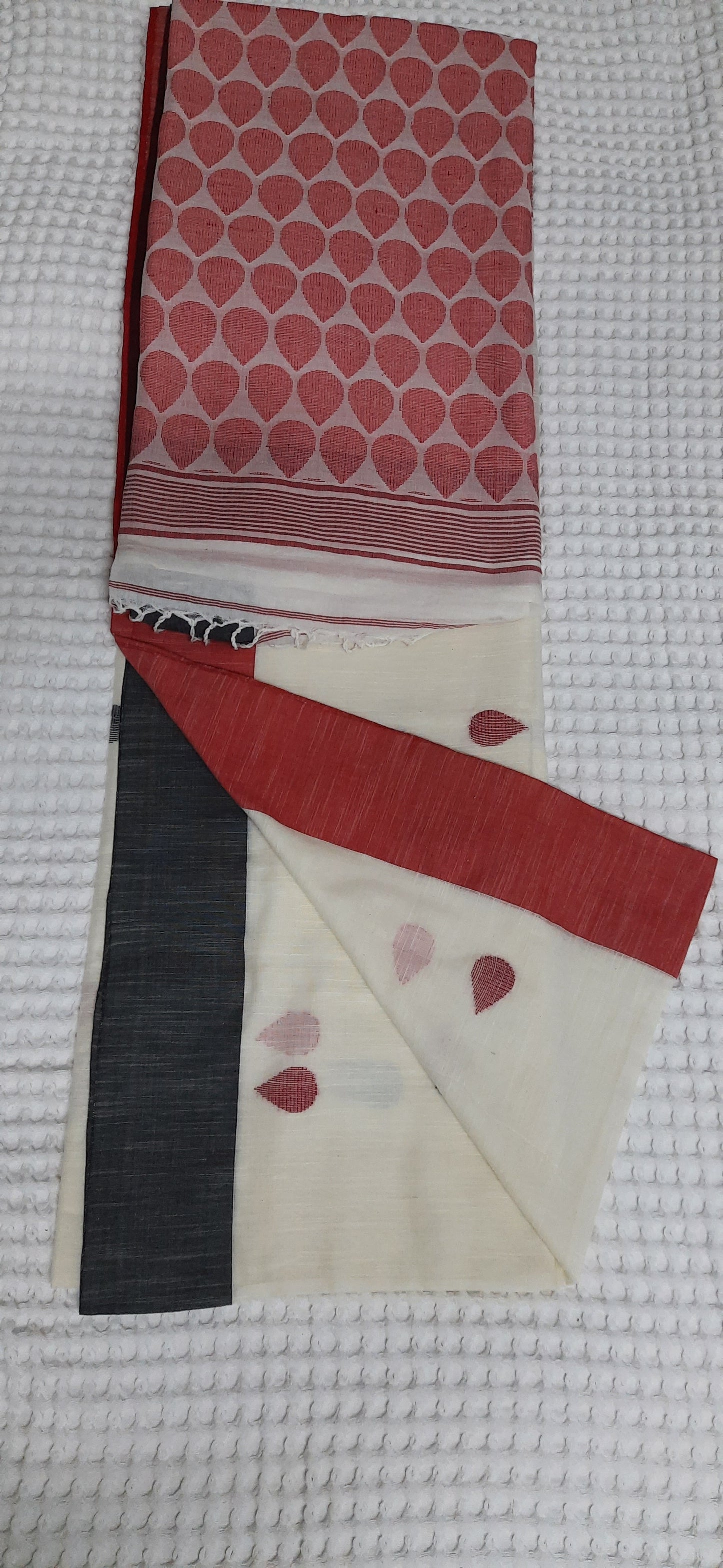 SHIVA - White Khadi Cotton Jamdani Saree
