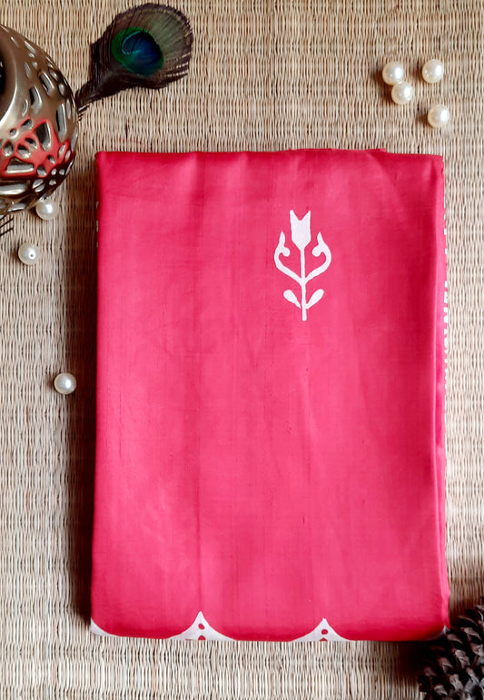 Red Bishnupuri Katan Silk Saree
