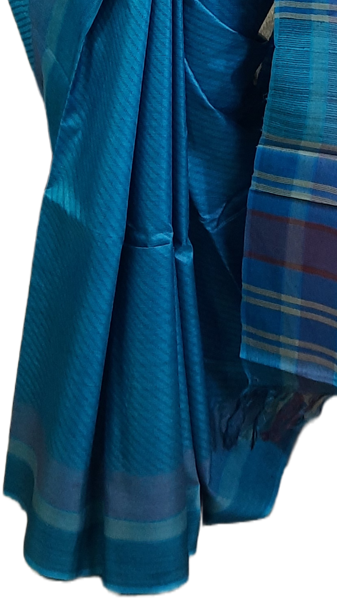 Aqua Tussar Silk Saree