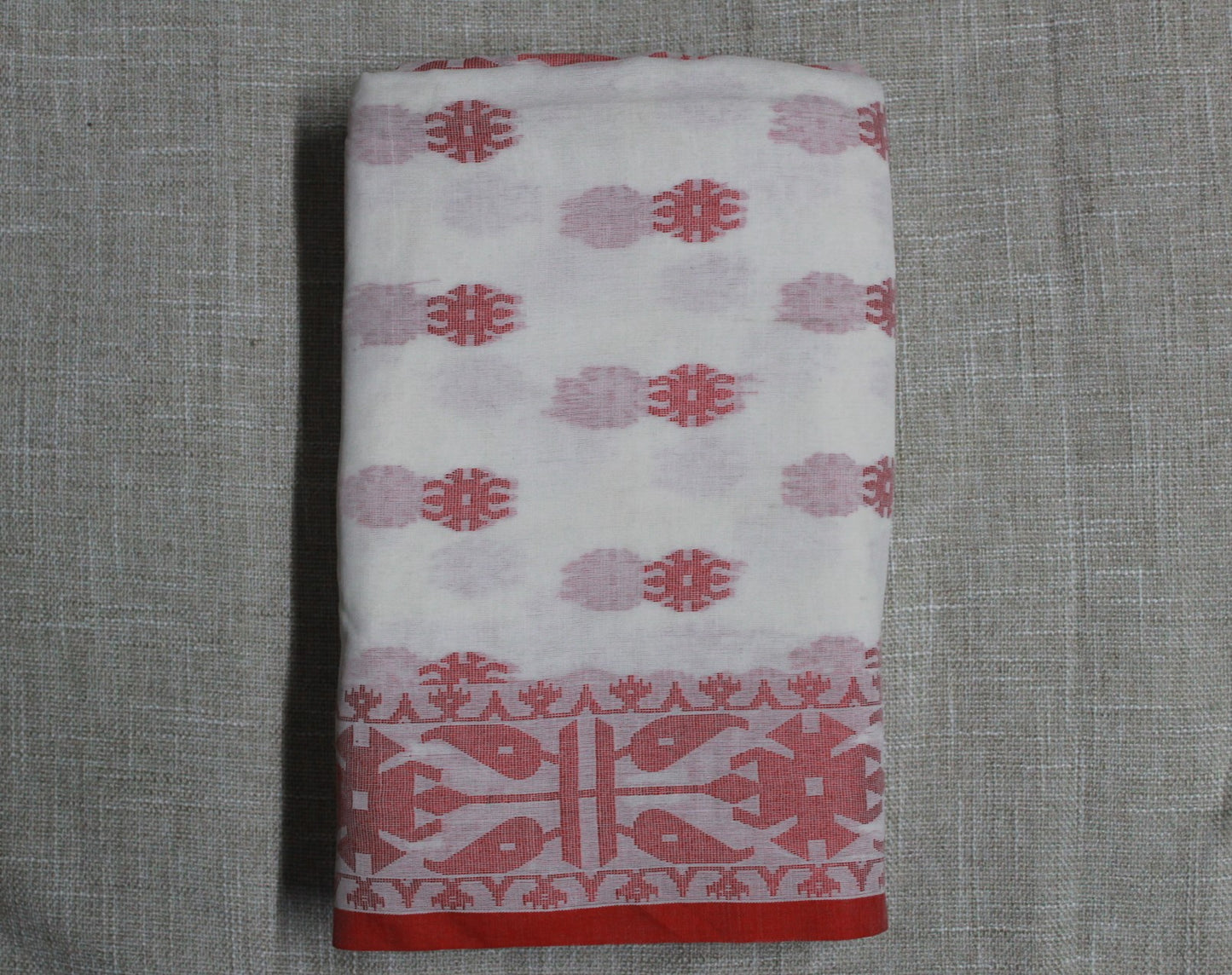 AJA - White Khadi Jamdani Saree