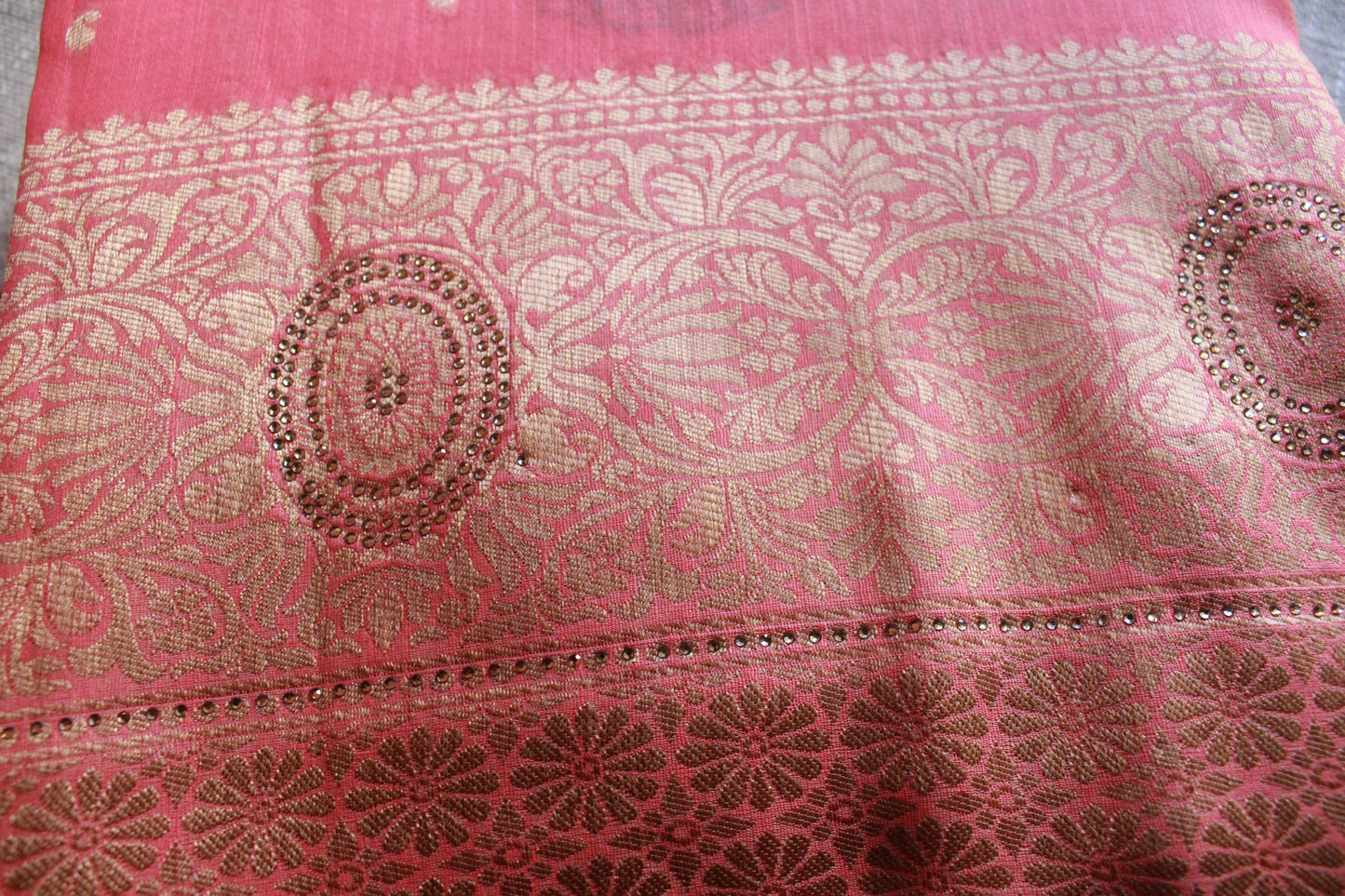 Handloom Cotton Saree - Peach