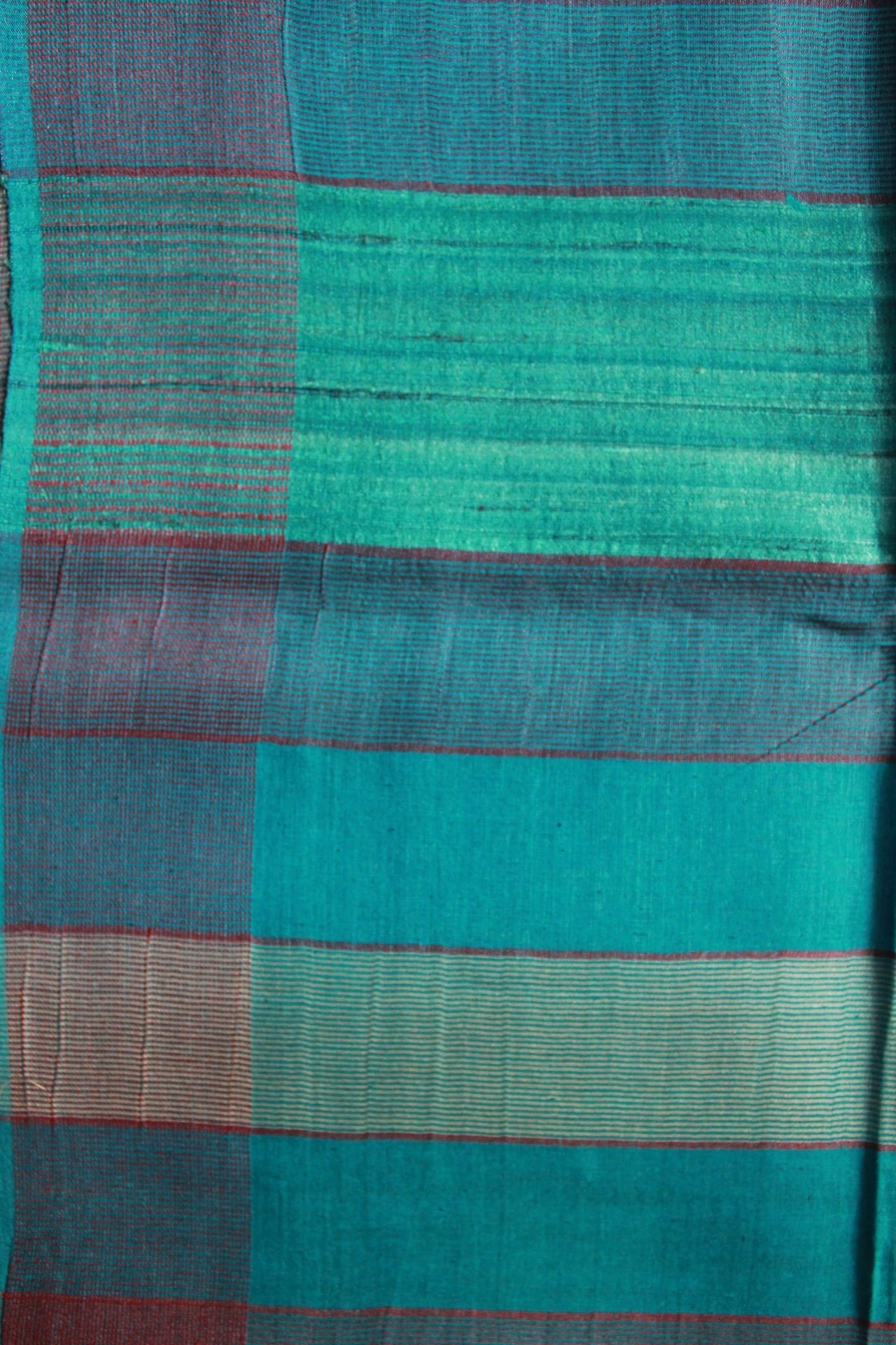 Blue Tussar Silk Saree