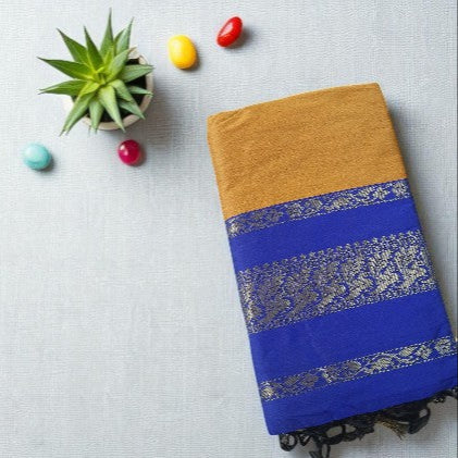 KALYANI - Mustard Yellow Pure Cotton Saree