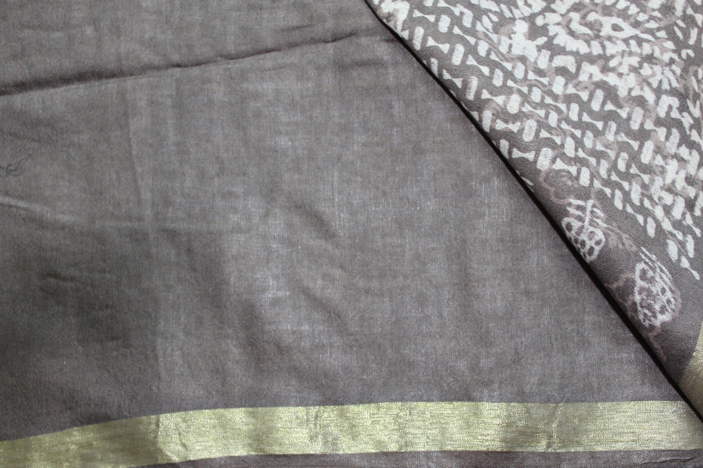 Mink Grey Chanderi Cotton Silk Saree