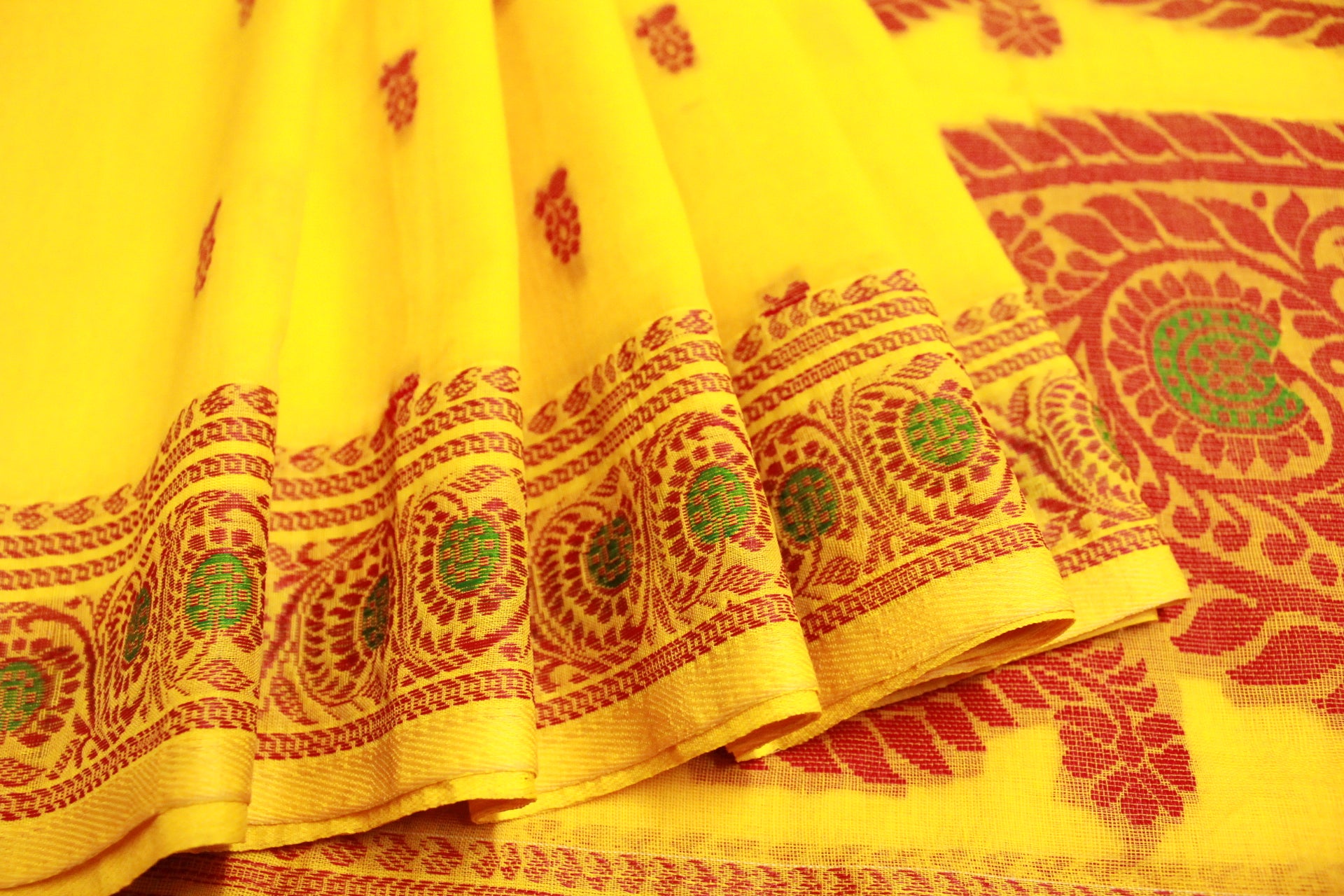 Golden Saffron Baluchari Silk Saree... - Rapurna's Boutique | Facebook