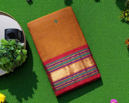 Mustard Kanchi Cotton Saree