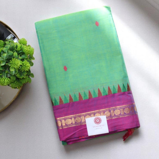 Sea green Kanchi Cotton Saree