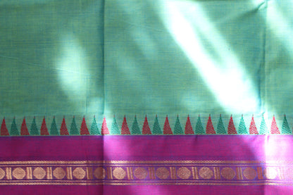 Sea green Kanchi Cotton Saree