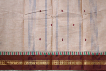 Almond Kanchi Cotton Saree