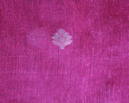 Magenta Jacquard Cotton Silk Saree