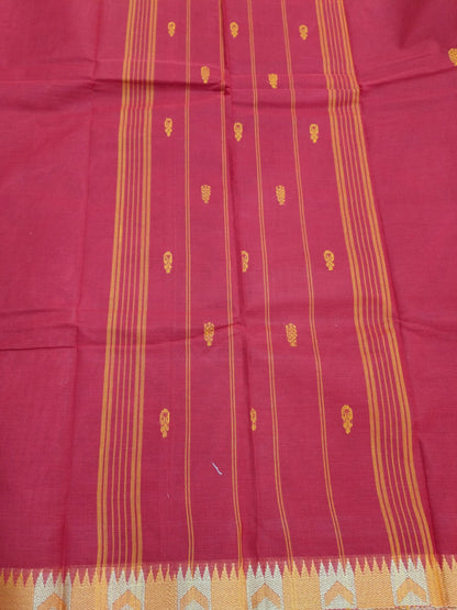 ACHAL - Red Pure Cotton Saree