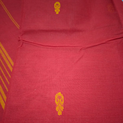 ACHAL - Red Pure Cotton Saree