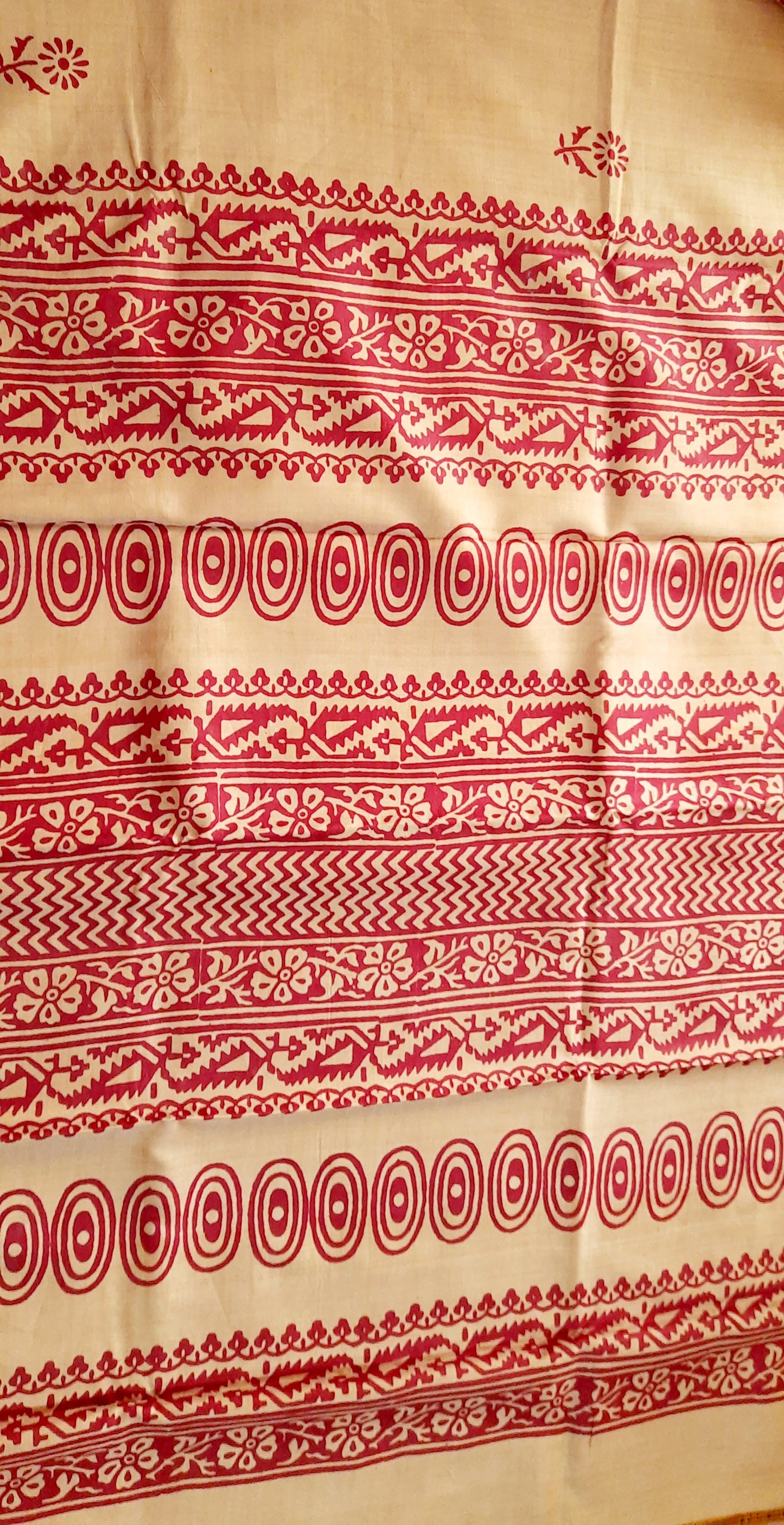 Light Brown Bishnupuri Katan Silk Saree