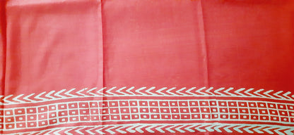 Red Bishnupuri Katan Silk Saree