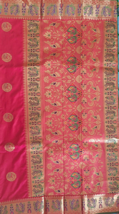 Magenta Paithani Silk Saree