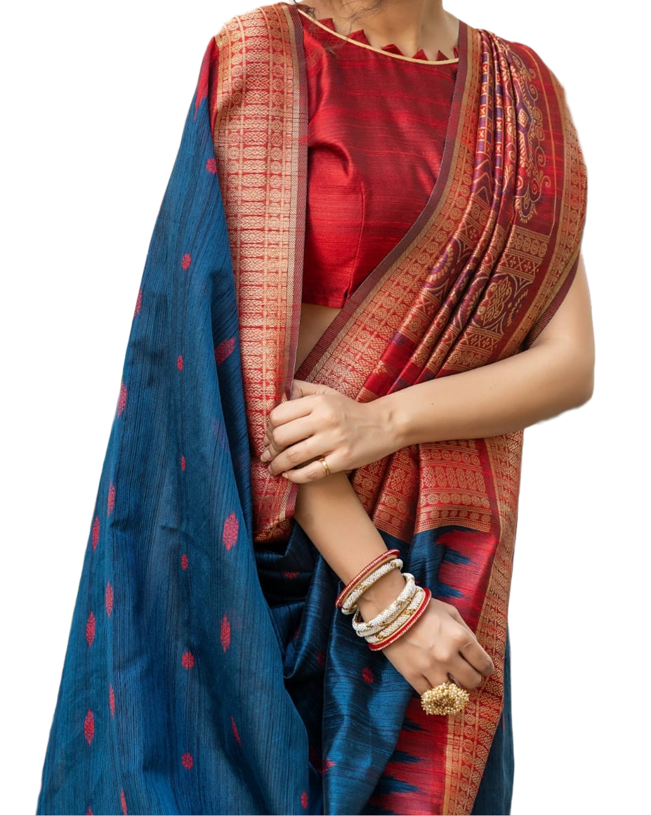 Semi tussar saree brown with kantha & french knot work in borderless s –  Prashanti Sarees