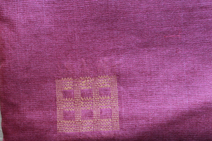 Purple Tussar Silk Saree