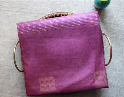 Purple Tussar Silk Saree