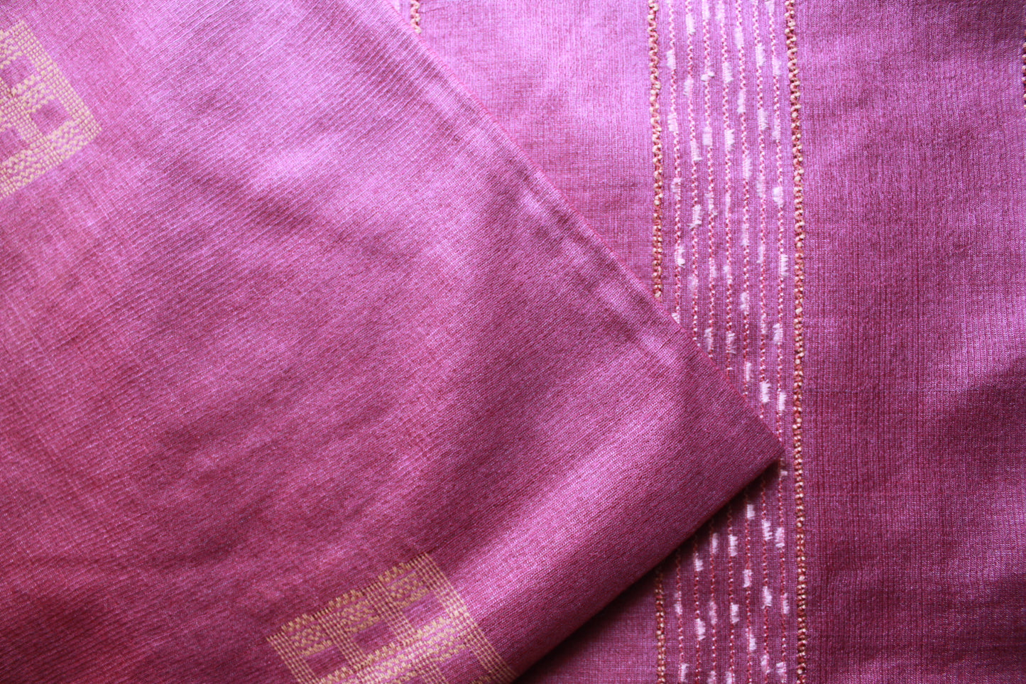 Purple Tussar Silk Saree