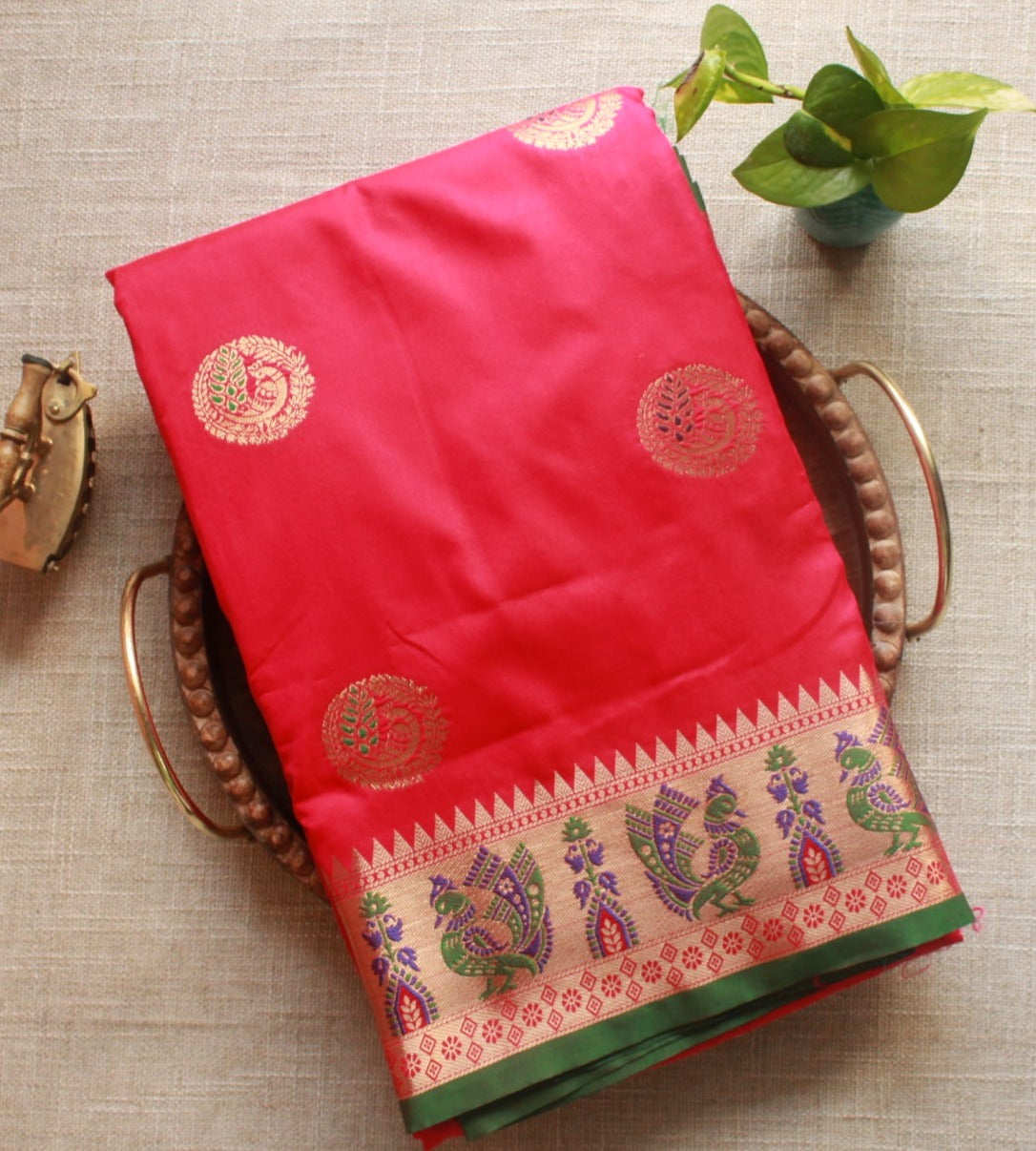 Magenta Paithani Silk Saree